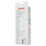 Сетевой фильтр Buro 500SH-5-SW, 5 розеток, 5 м, с/з, 10А / 2200 Вт