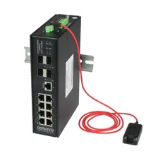 Промышленный управляемый (L2+) HiPoE коммутатор OSNOVO SW-80804/ILS(port 90W,300W)