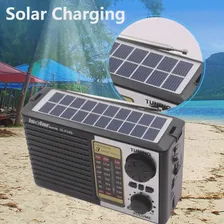 AM FM SW Аварийное радио, USB Перезаряжаемое Многофункциональное радио, Беспроводной динамик Bluetooth, Портативное Солнечное радио для лагеря на открытом воздухе
