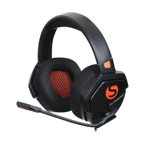 Гарнитура игровая SUNWIND SW-HS700G, для компьютера, мониторные, черный [1407661], SW-HS700G-0