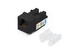 Cabeus KJ-RJ45-Cat.5e-90-SW-BK Вставка Keystone Jack RJ-45, категория 5e, заделка тип 110, черная, со стяжкой
